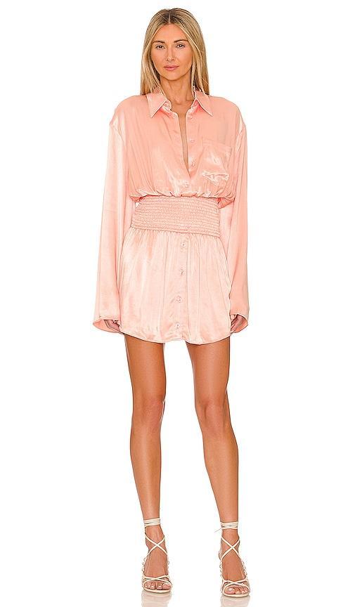 L'Academie Jacquie Dress in Coral. Product Image