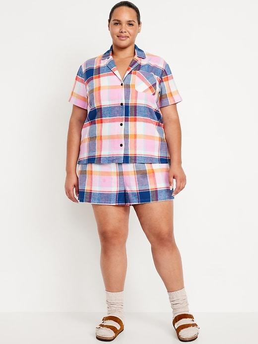 Flannel Pajama Short Set Product Image