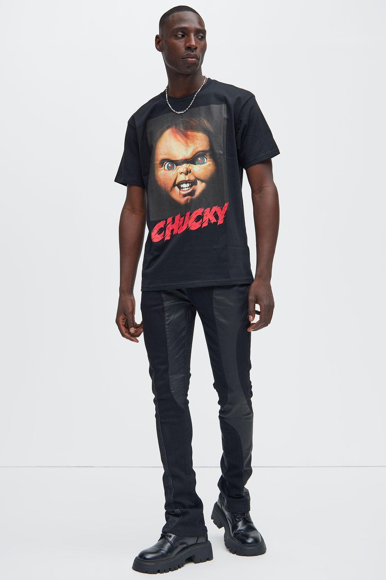 Chucky We're Friends 'Til The End Short Sleeve Tee - Black Product Image