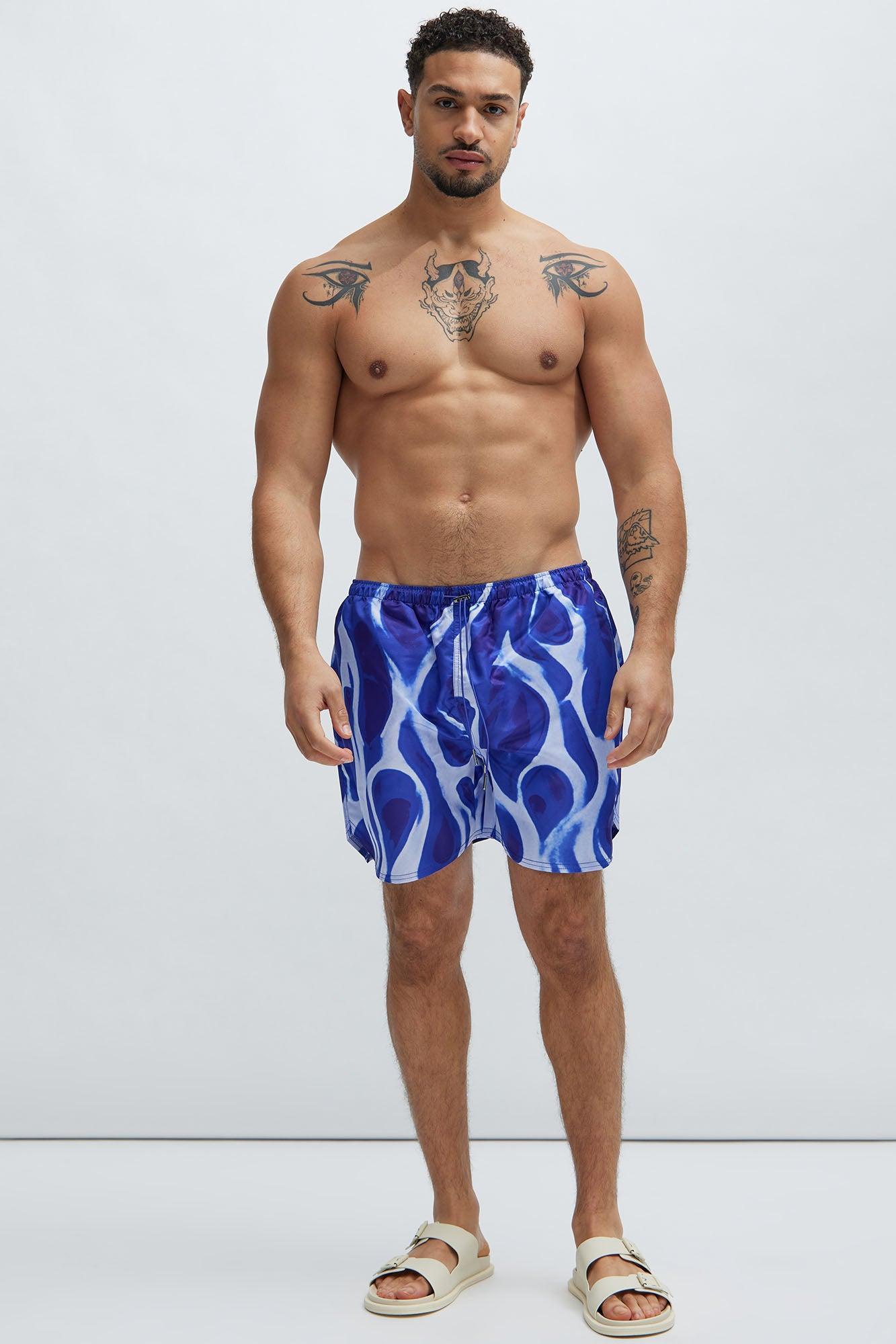 Infared Waves Swim Trunks - Purple Product Image