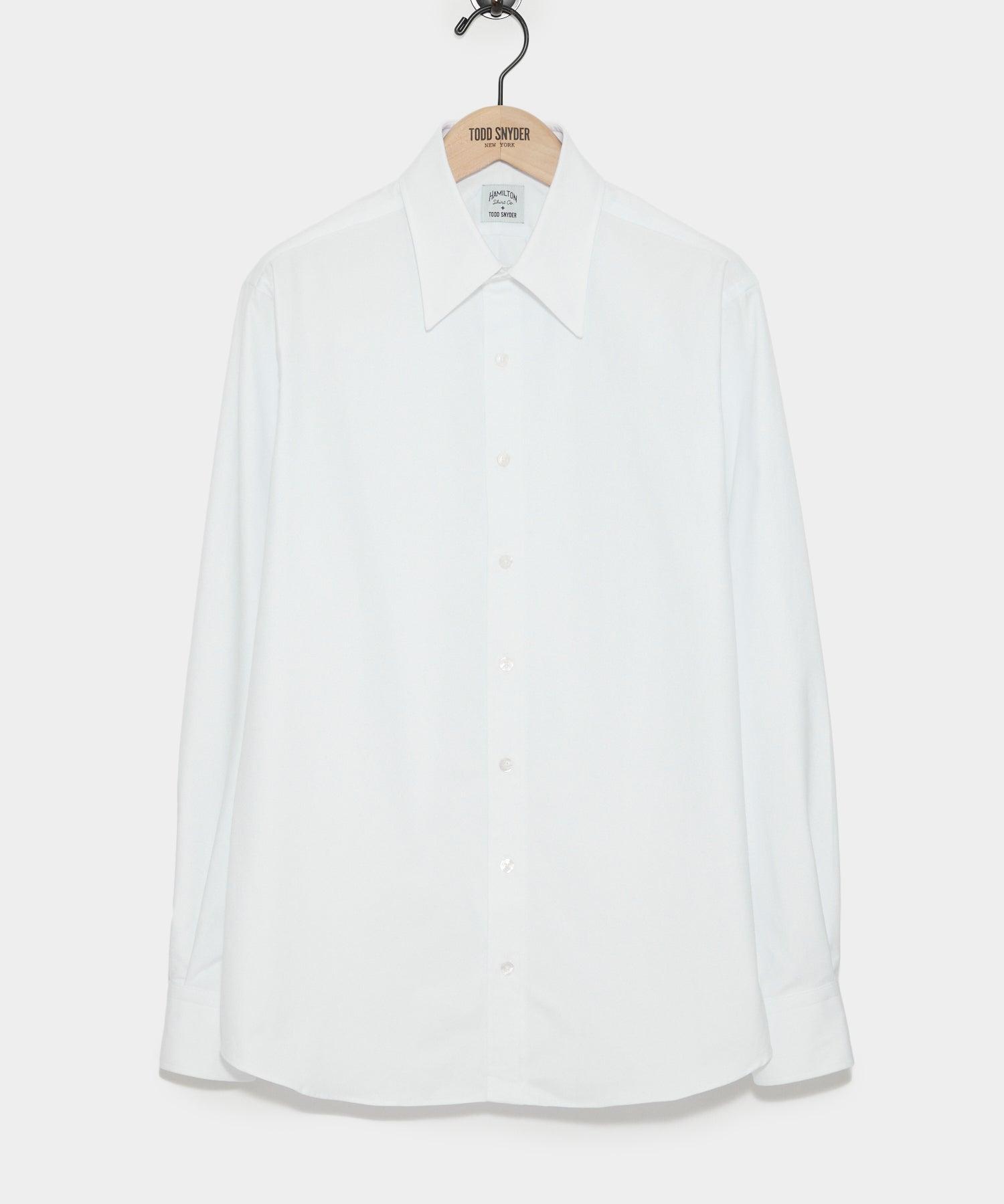 Hamilton + Todd Snyder Long Point Collar Shirt in White Product Image