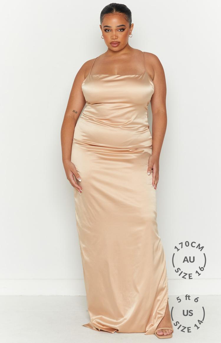 Manhattan Slip Formal Dress Champagne Product Image