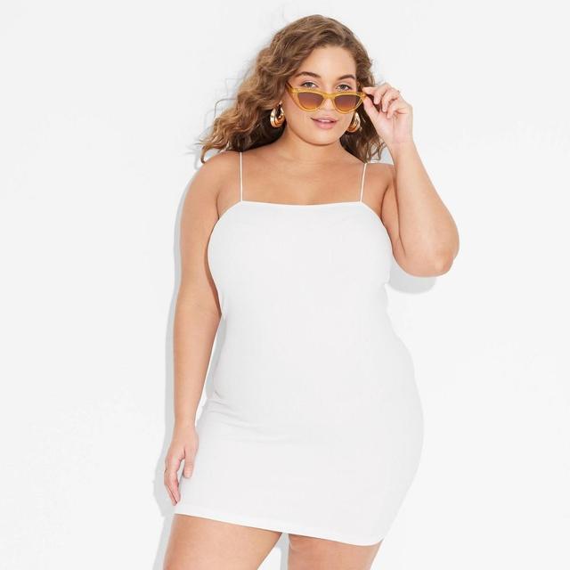 Womens Mini Bodycon Dress - Wild Fable White 1X Product Image