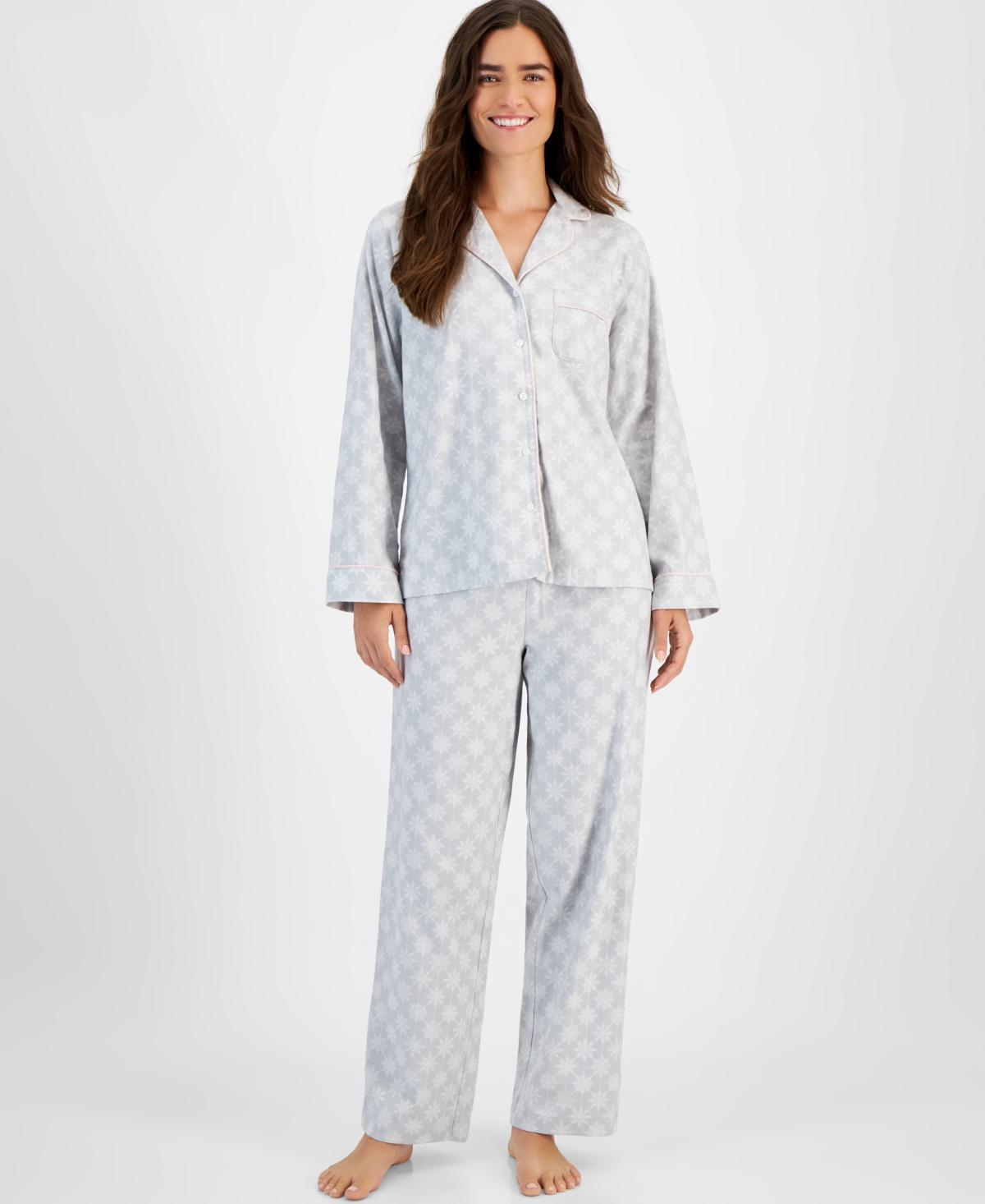 Charter Club Womens 2-Pc. Cotton Flannel Pajamas Set, Created for Macys Product Image