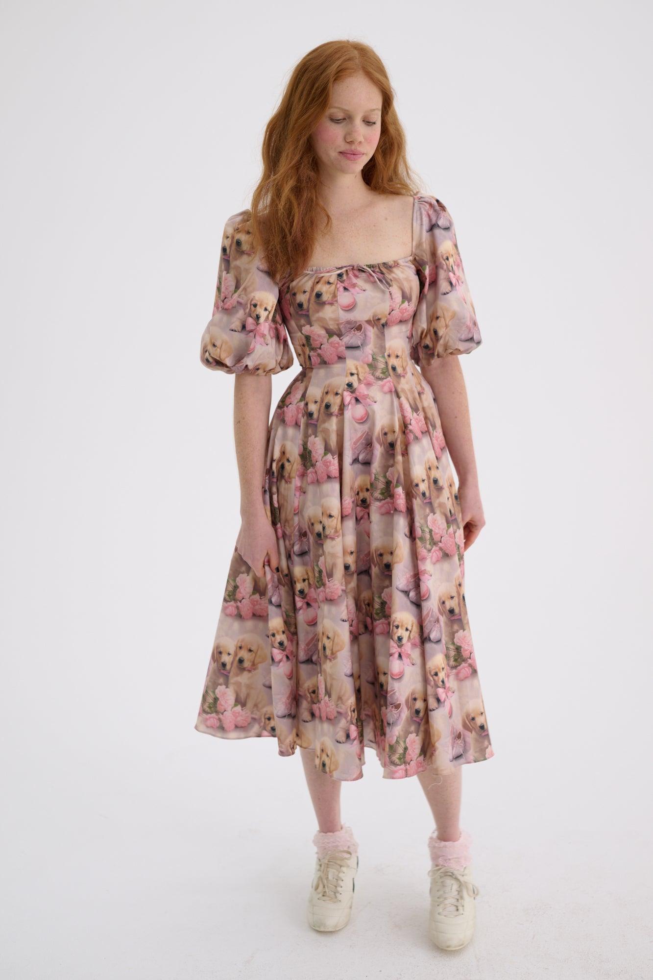 The Golden Paradise Day Dress Product Image