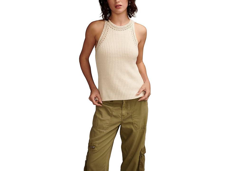 Lucky Brand Knit Rib Sweater Tank (Tofu) Women's Clothing Product Image