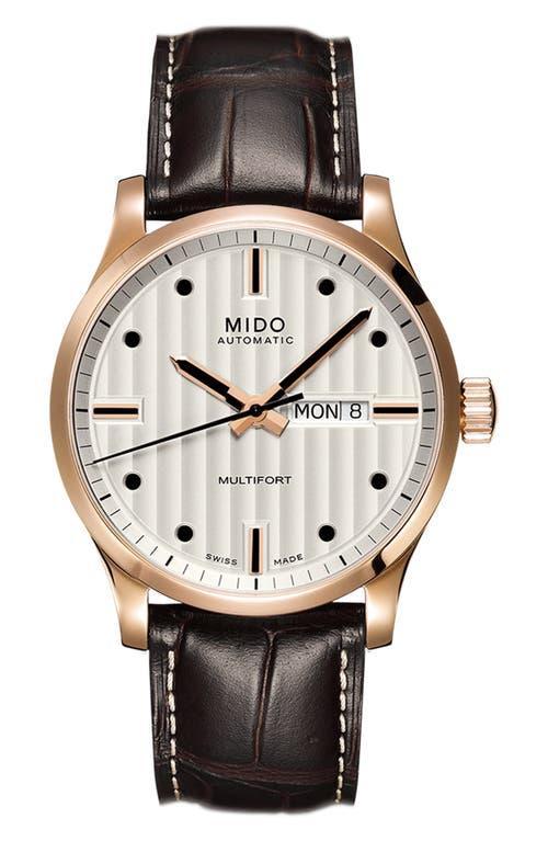 MIDO Multifort Automatic Leather Strap Watch, 42mm Product Image