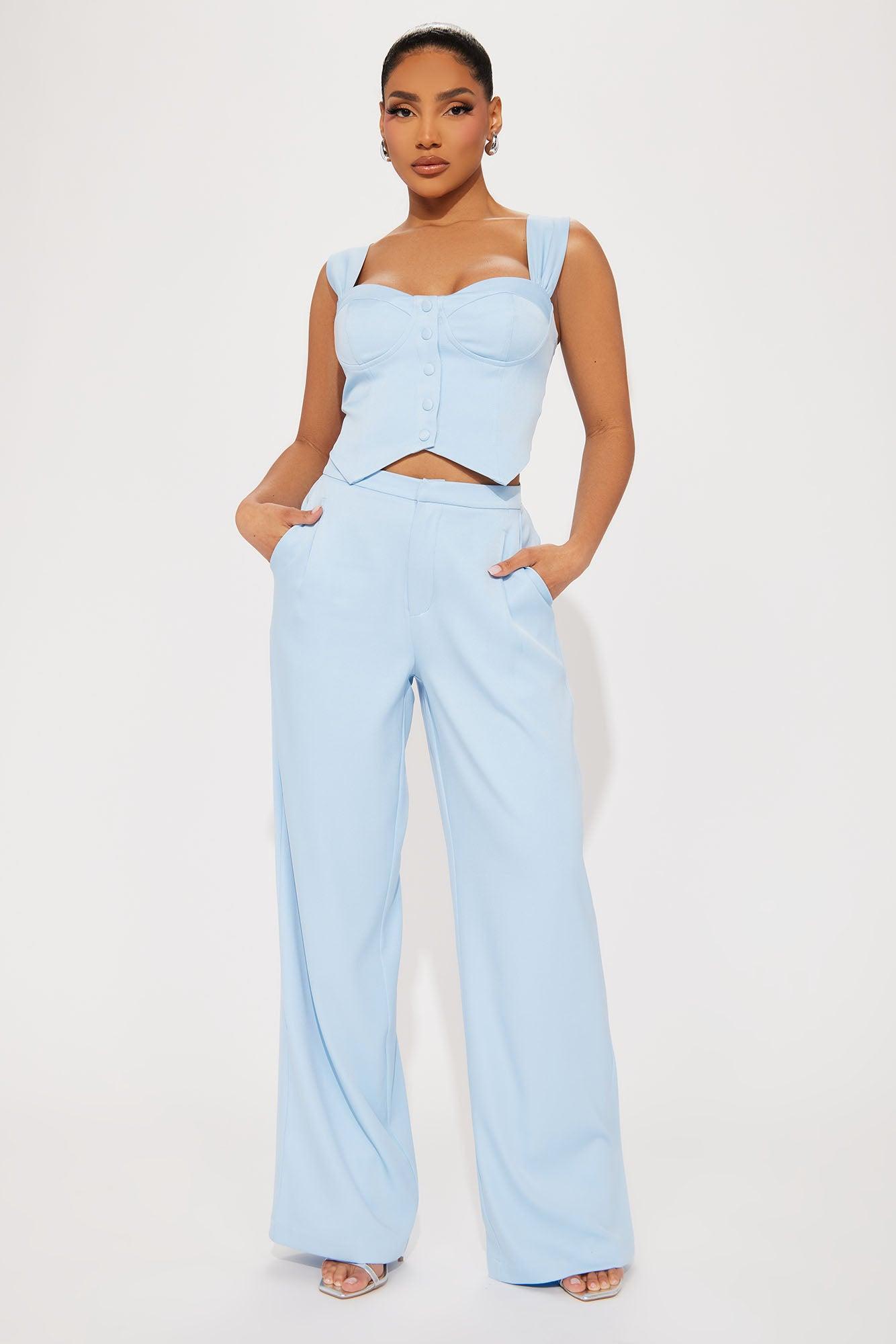 Peyton Pant Set - Light Blue Product Image