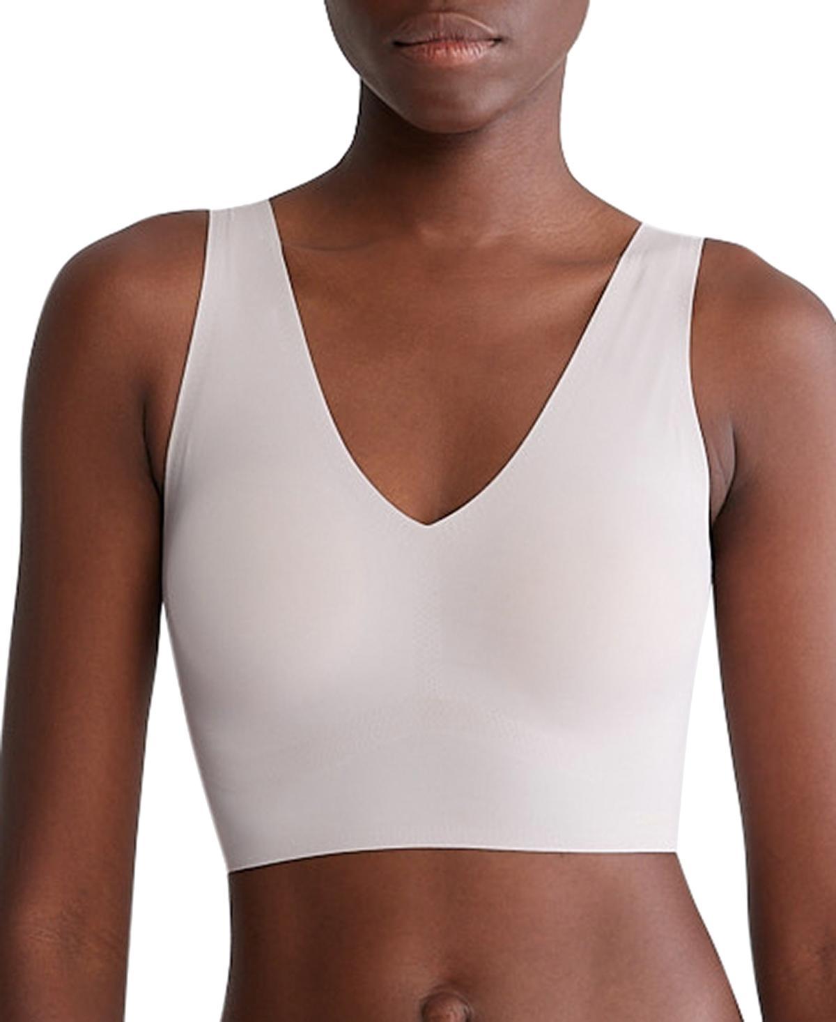 Calvin Klein Invisibles Comfort Lightly Lined V-Neck Bralette QF4708, Womens Product Image