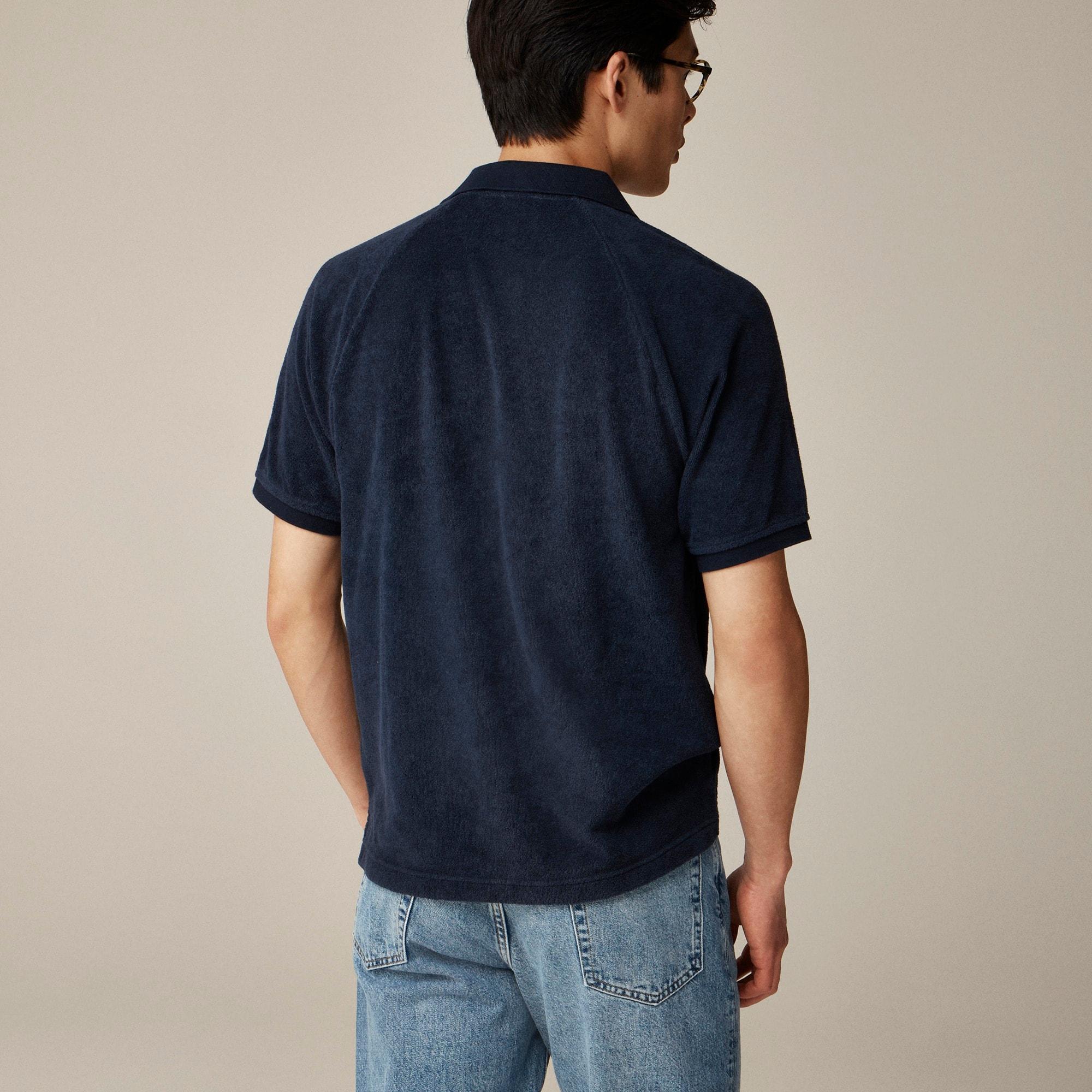 Terry cloth polo shirt Product Image