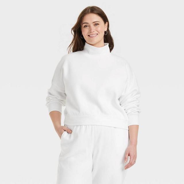 Womens Turtleneck Pullover - Universal Thread White XXL Product Image