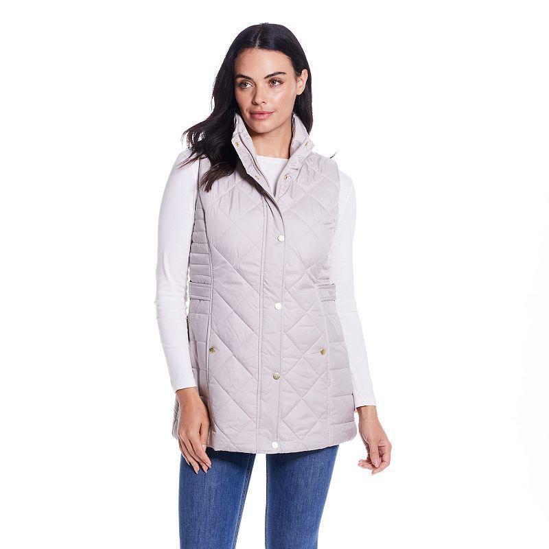 Womens Weathercast Quilted Longline Vest Product Image