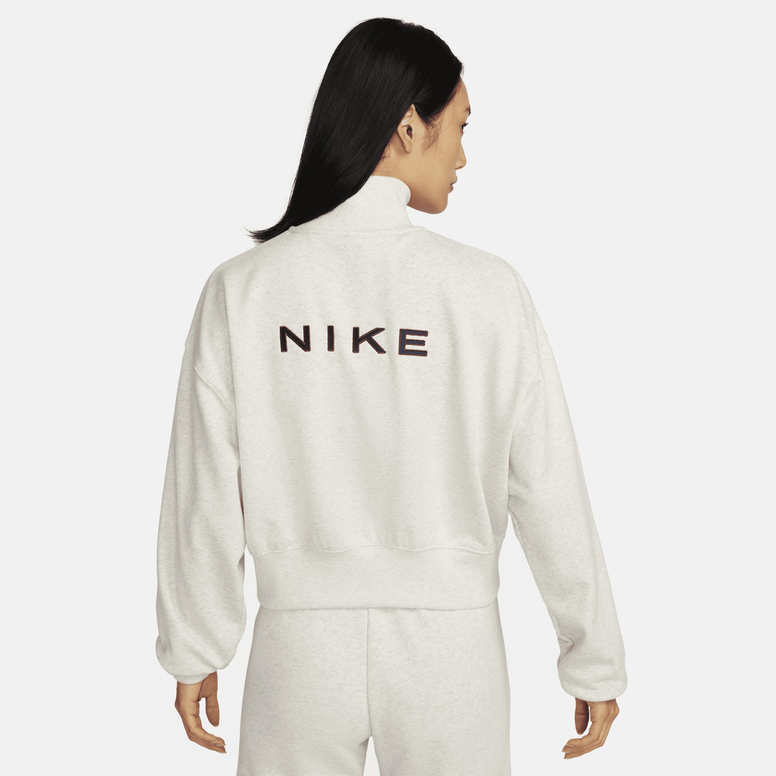 Women's Nike Sportswear Oversized 1/2-Zip Crop Fleece Sweatshirt Product Image