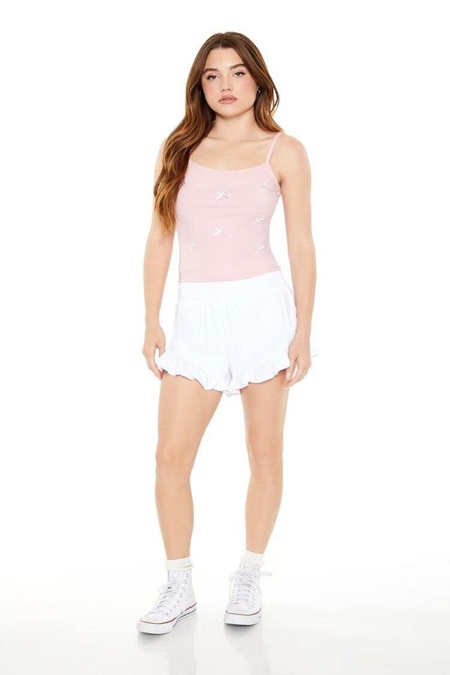 Smocked Ruffle-Trim Shorts | Forever 21 Product Image