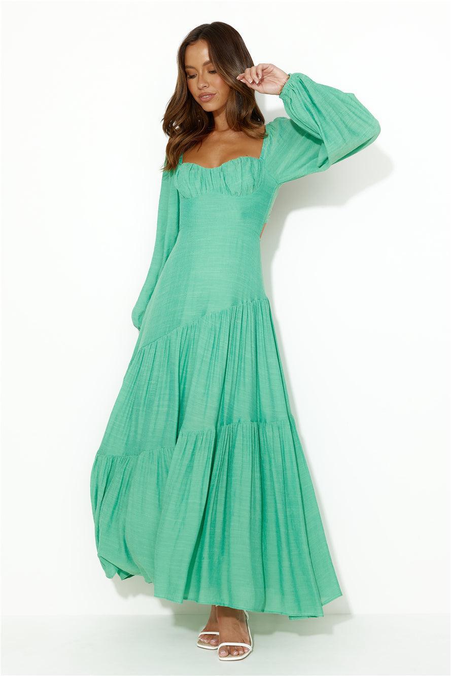 Good To Feel Maxi Dress Green Product Image