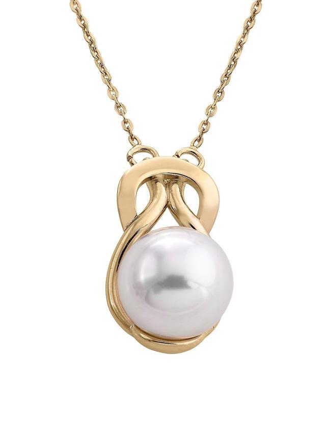 Womens Vega 18K Gold-Plated & Lab-Grown Pearl Necklace Product Image