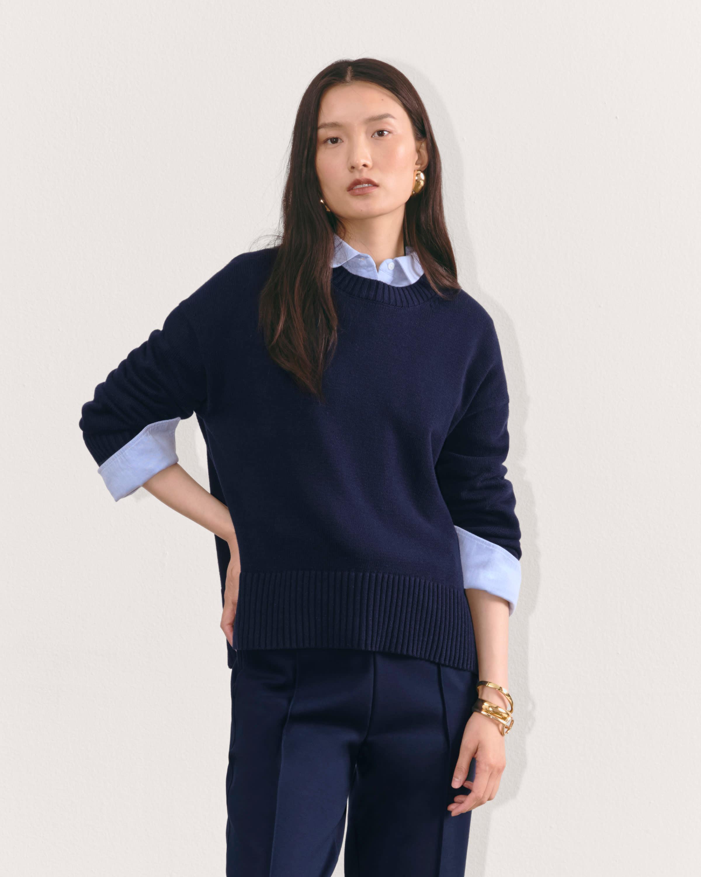 Womens Boxy Sweater in Everyday Cotton by Everlane Product Image