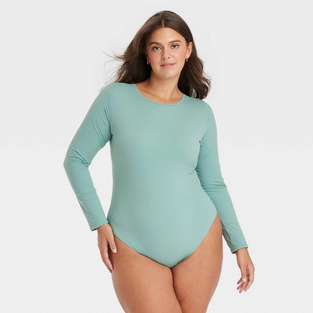 Womens Luxury Collection 4-Way Stretch Long Sleeve Bodysuit - Auden Tidal Flow 2X Product Image