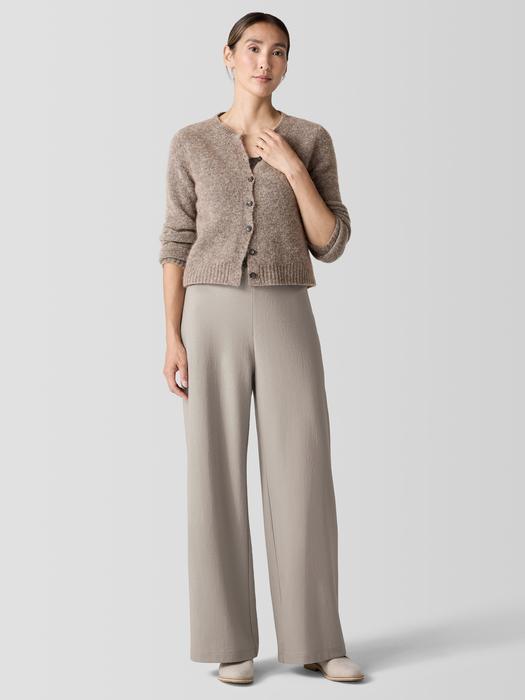 Felted Wool Jersey Wide-Leg Long Pant in Regenerative Wool Product Image