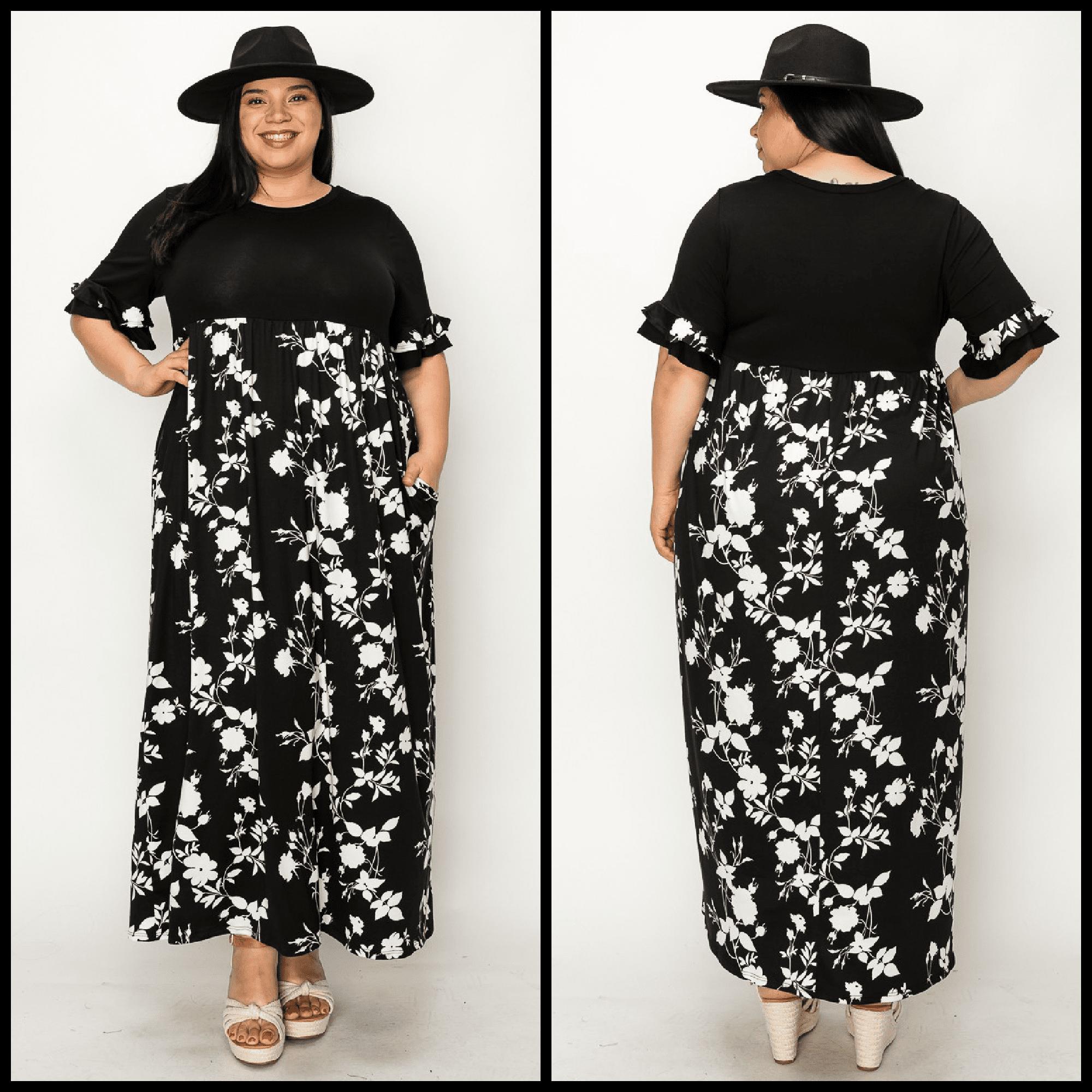 Plus Floral Silhouette Maxi Dress* product image