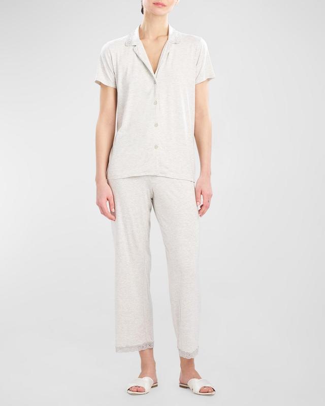 Natori Feathers Lace Trim Jersey Pajamas Product Image