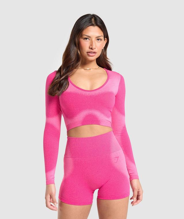 Blur Seamless Long Sleeve Crop Top Product Image