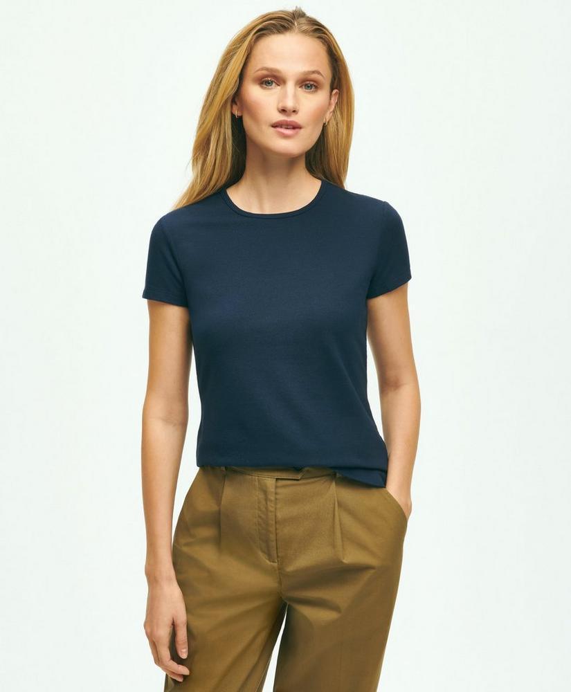 Elevated Cotton Modal Pique T-Shirt Product Image