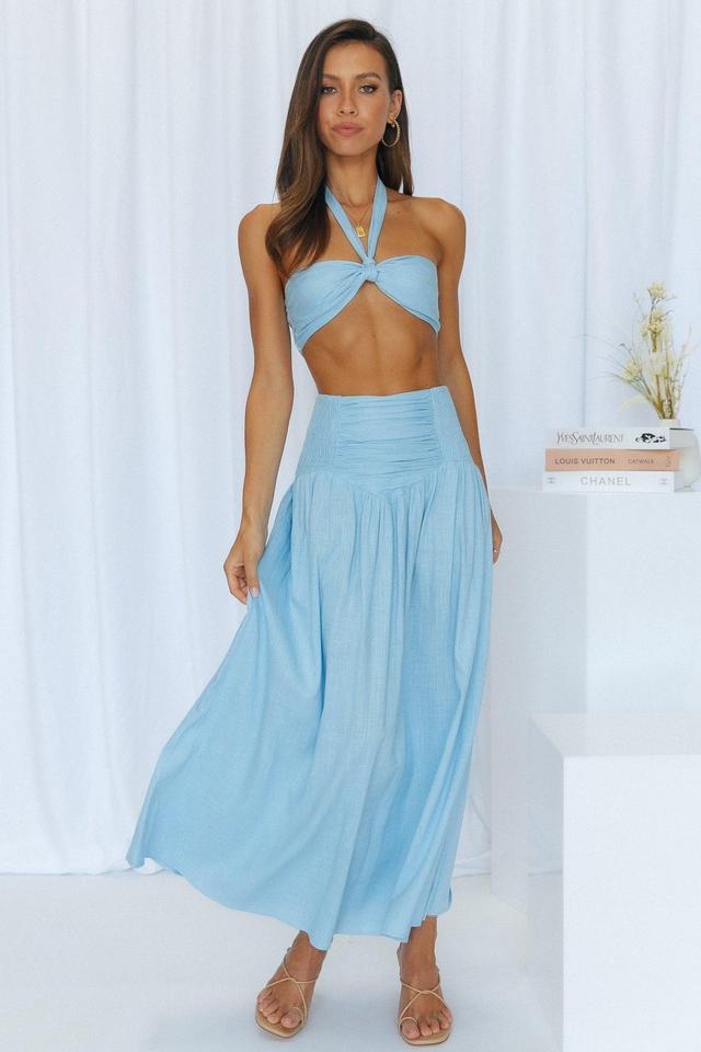 How I Like It Maxi Skirt Blue Product Image