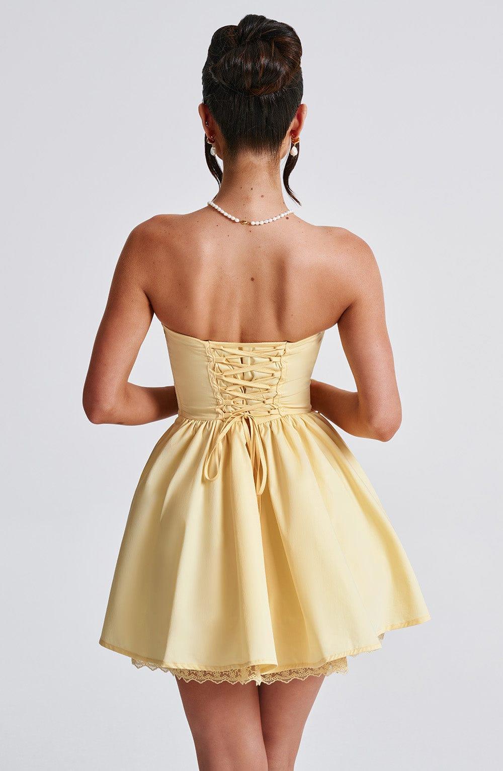 Evie Mini Dress - Lemon Product Image