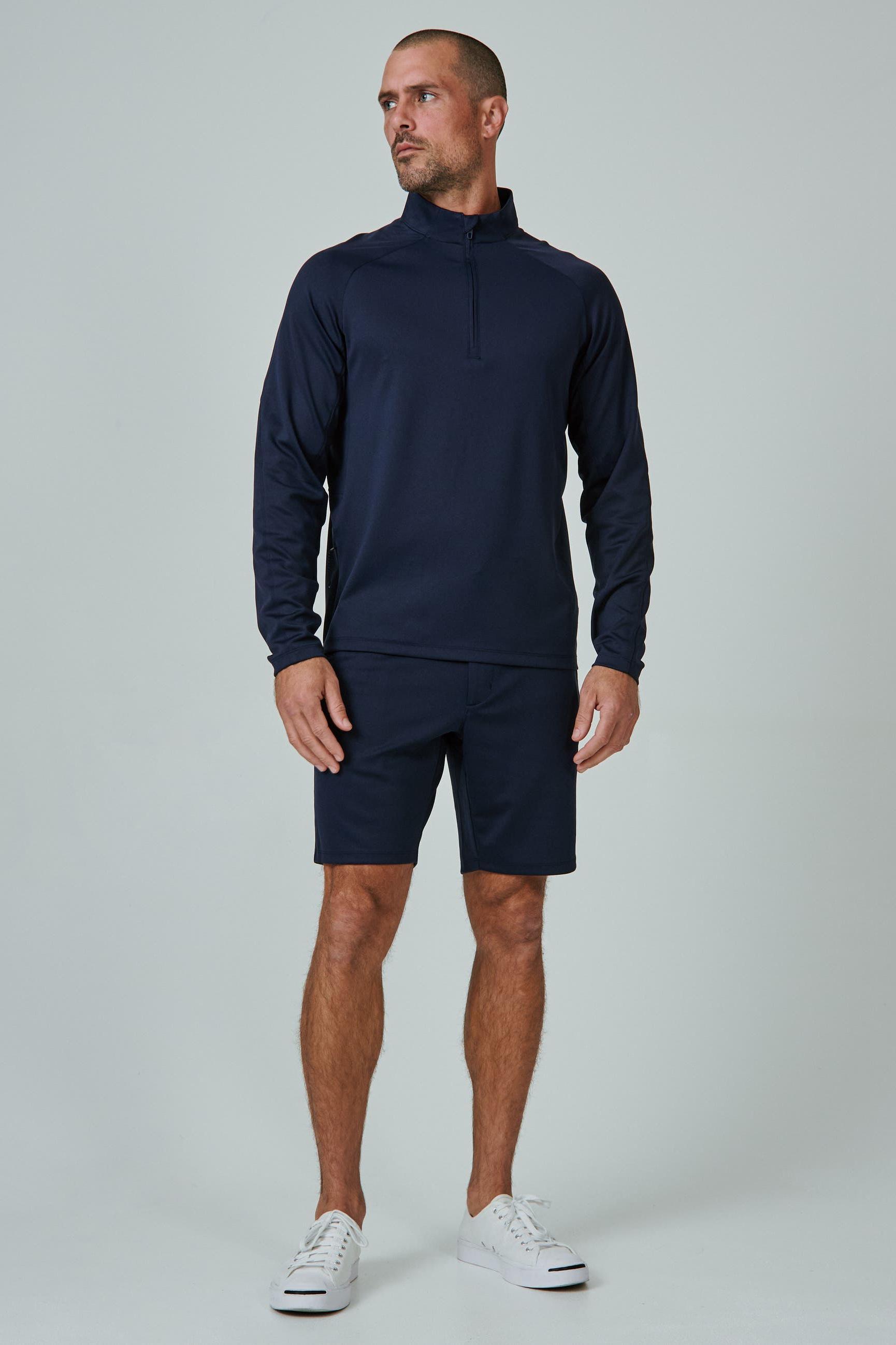 A Game Quarter Zip Pull Over - Navy Product Image