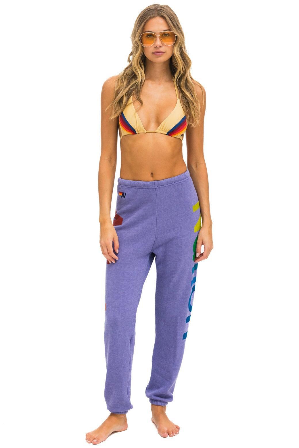 AVIATOR NATION 2 SWEATPANTS - LAVENDER Female Product Image