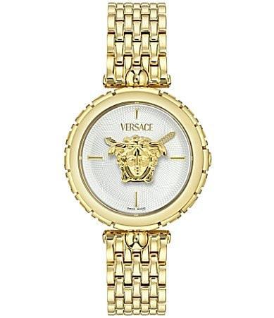 Versace Womens Medusa Heritage Analog Gold Tone Stainless Steel Bracelet Watch Product Image