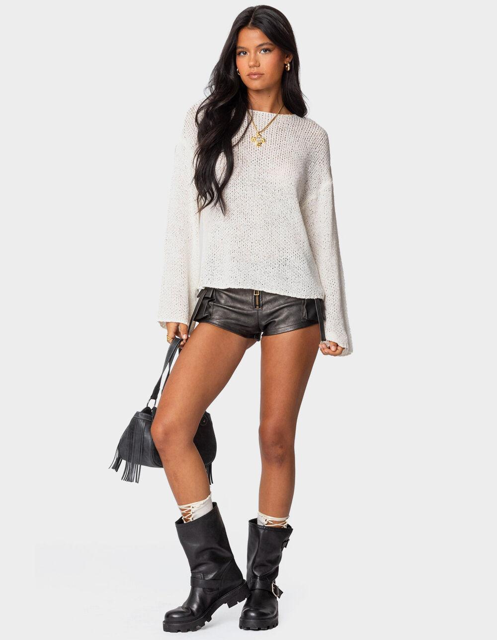 EDIKTED Drop Shoulder Light Knit Sweater Product Image