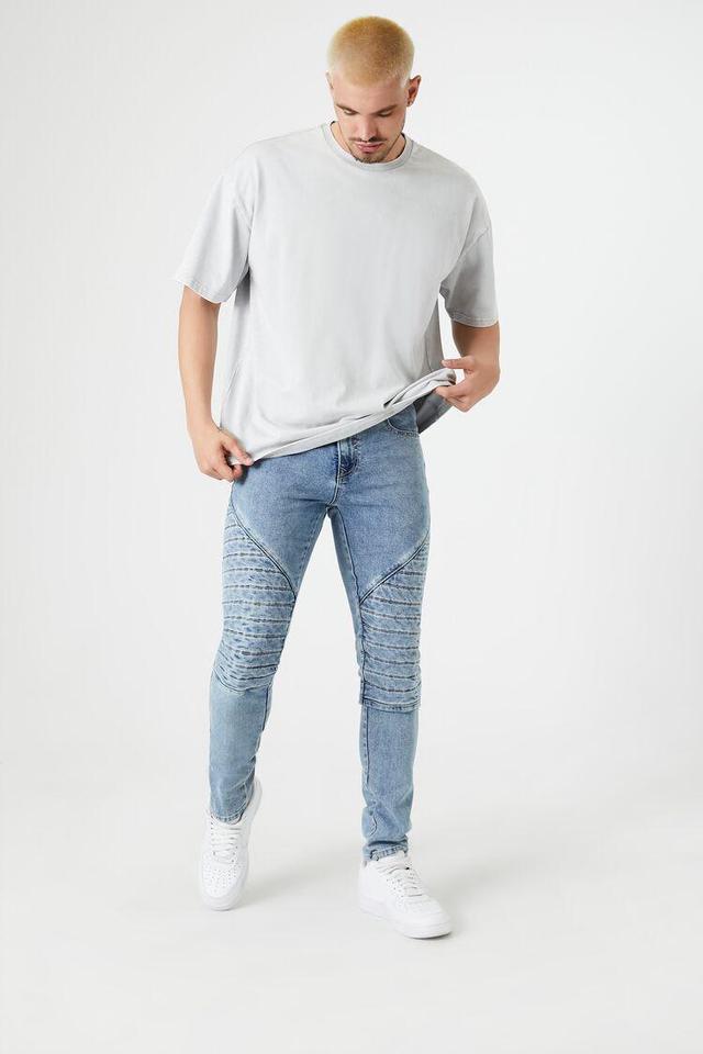 Mid-Rise Moto Skinny Jeans | Forever 21 Product Image