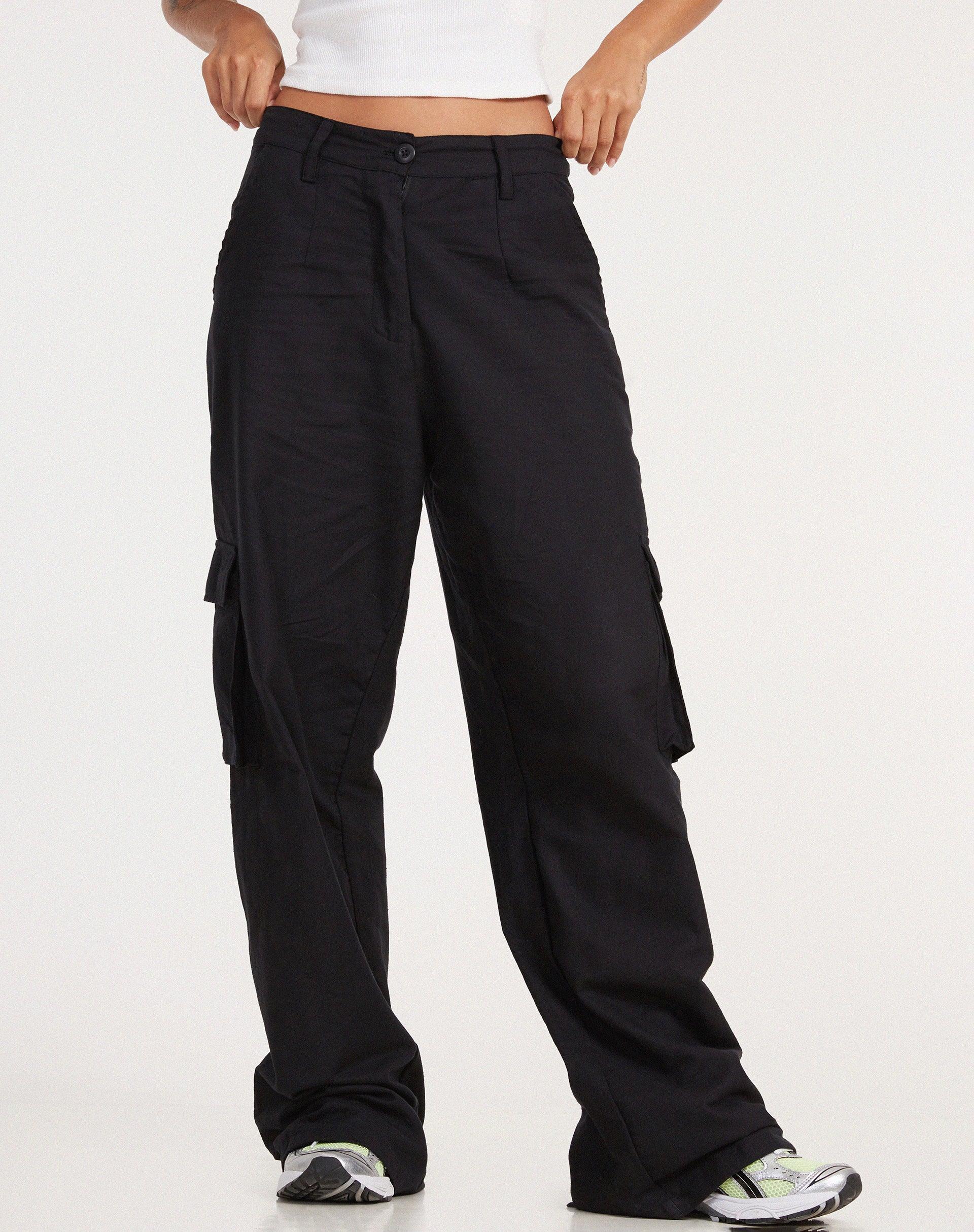 Jita Cargo Trouser in Rami Black Product Image