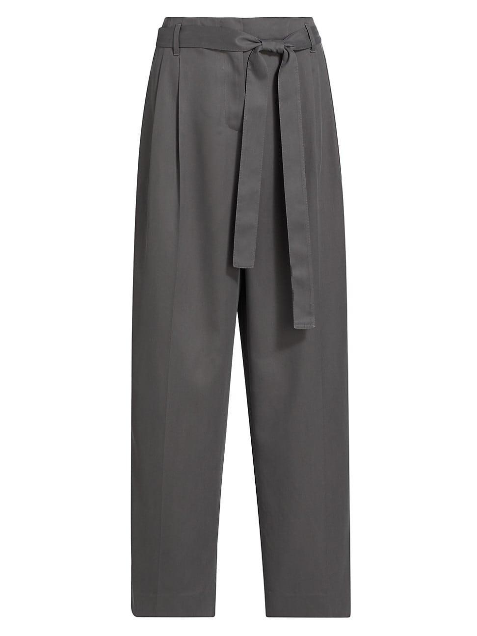 Womens Lonan Silk Straight-Leg Pants Product Image