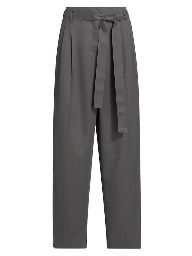 Womens Lonan Silk Straight-Leg Pants Product Image