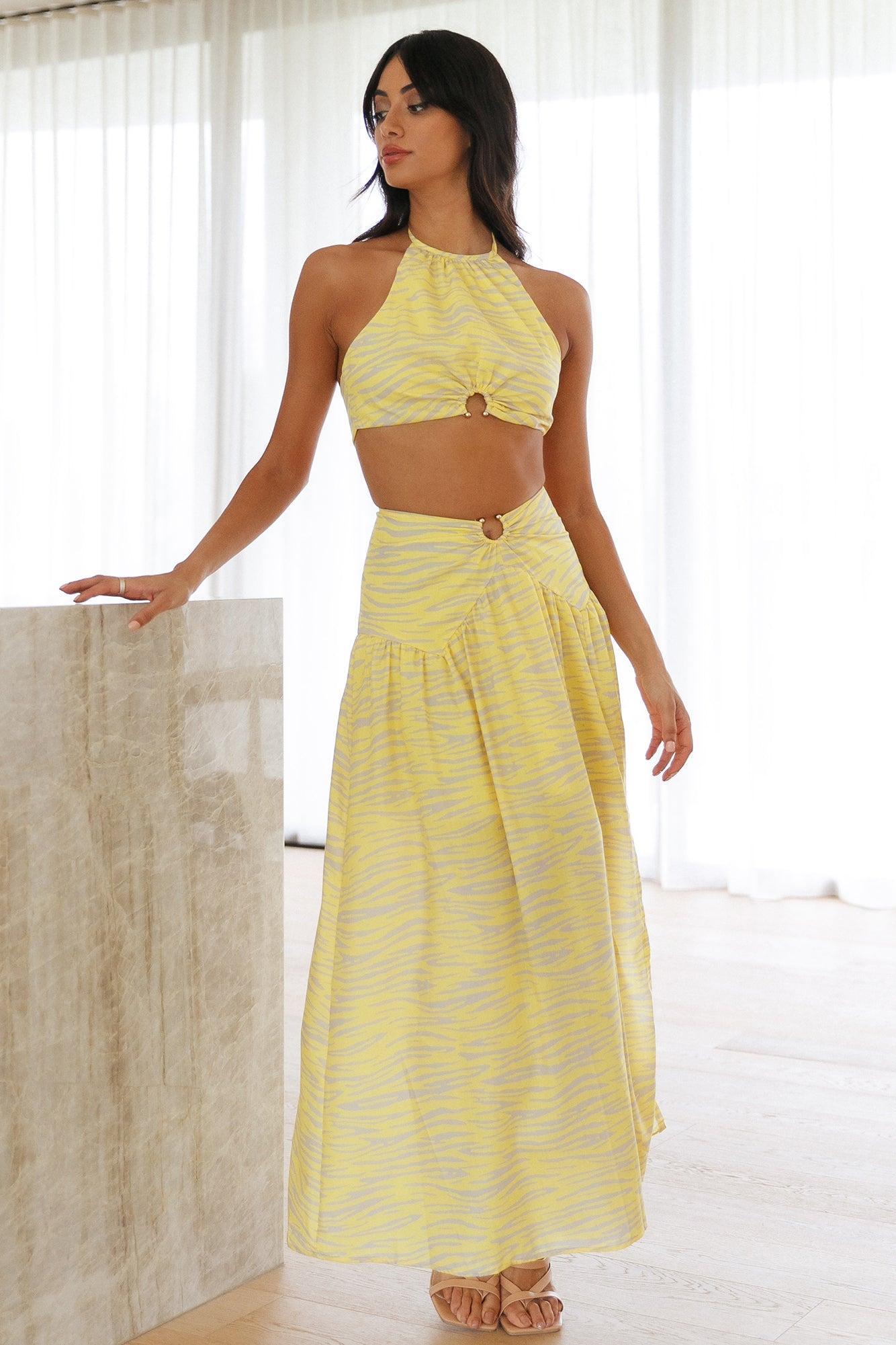 Boldest Move Maxi Skirt Yellow Product Image