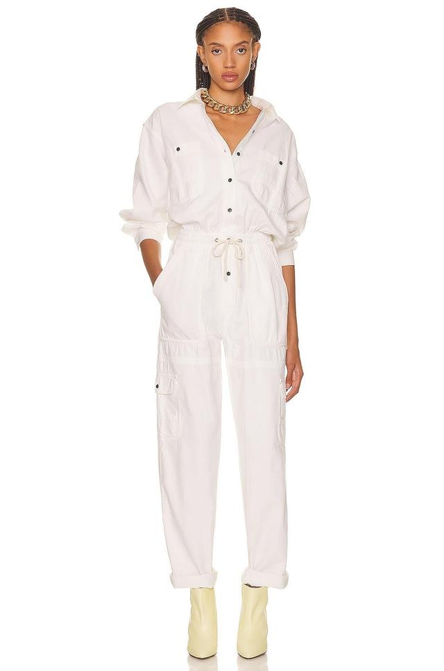 Isabel Marant Etoile Veado Denim Jumpsuit White. (also in ). Product Image