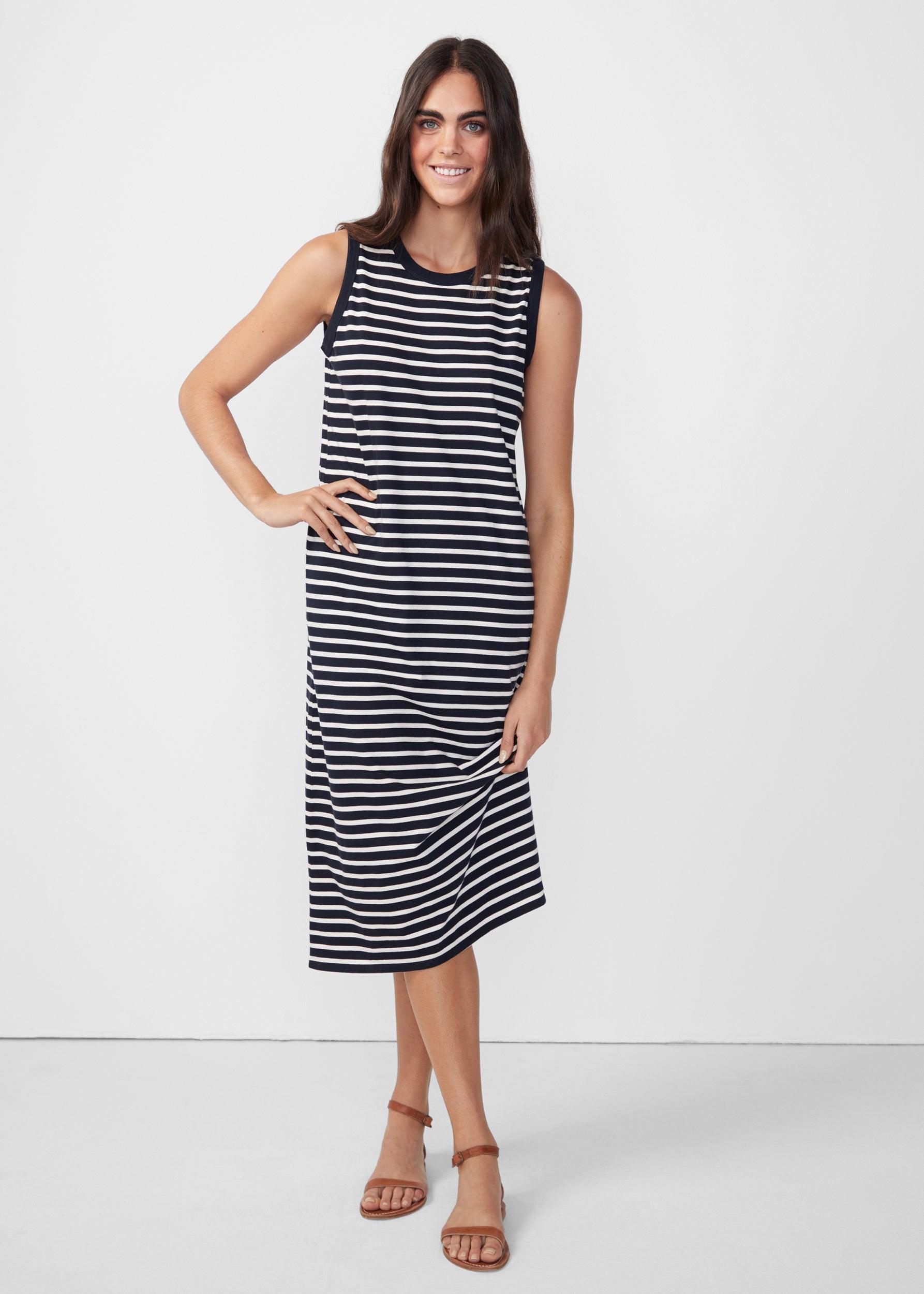 The Tank Dress - Navy/Cream Female Product Image