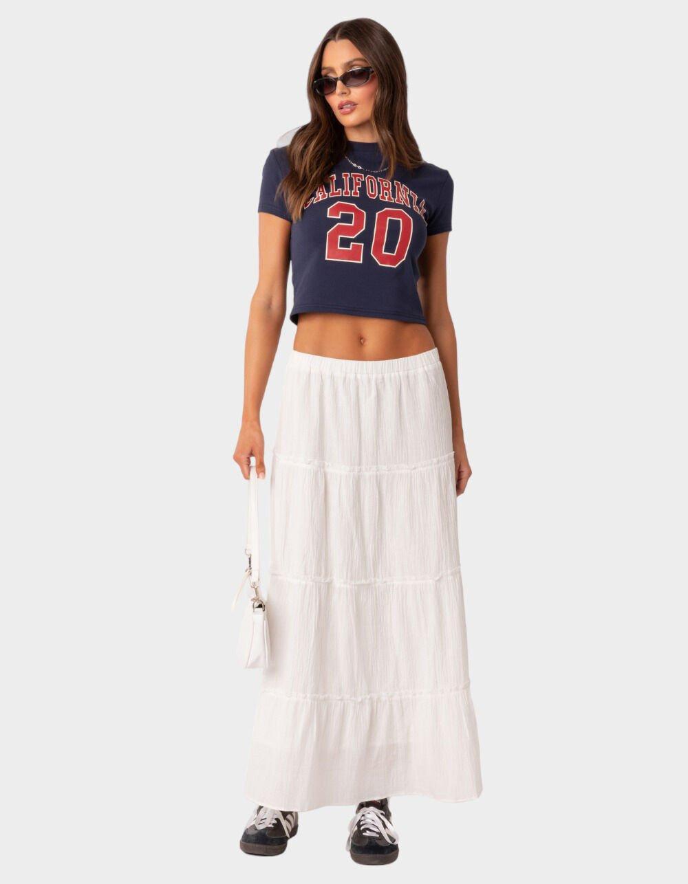 EDIKTED Charlotte Tiered Womens Maxi Skirt Product Image