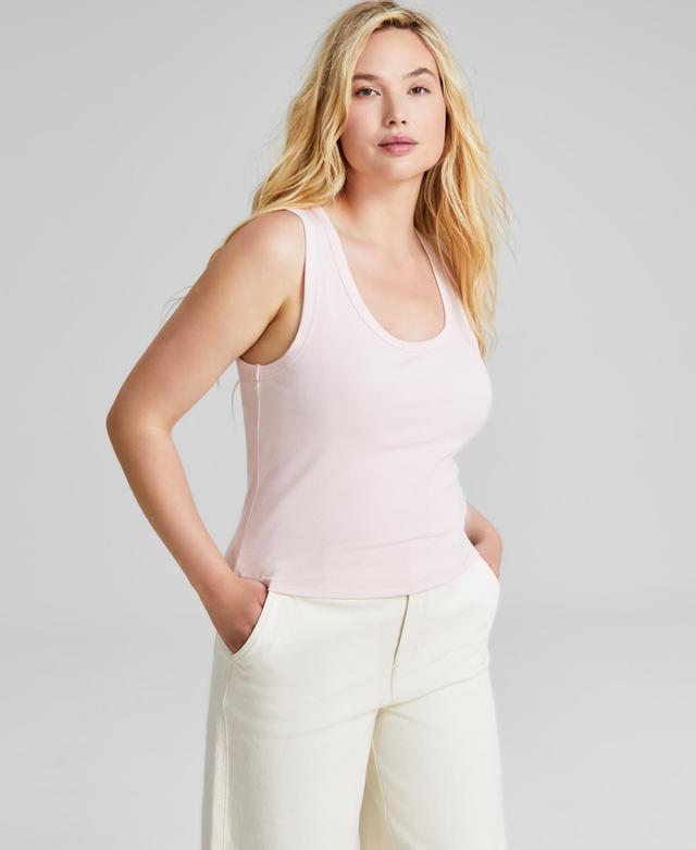 And Now This Womens Scoop-Neck Rib-Knit Sleeveless Tank Top, Created for Macys Product Image