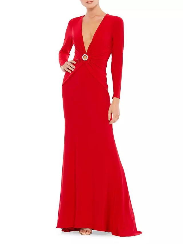 Ieena Jersey Long Sleeve Gown Product Image