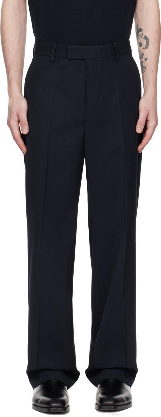 Navy Creased Trousers In 509 Navy Product Image