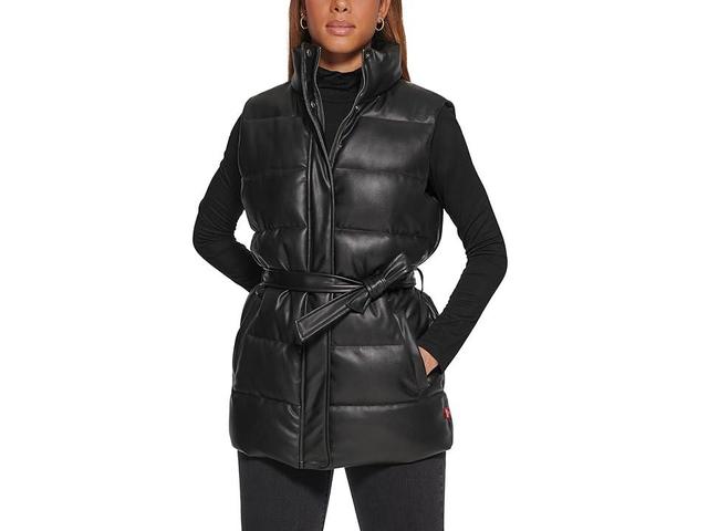 Levi's(r) Vegan Leather Puffer Vest Women's Clothing Product Image