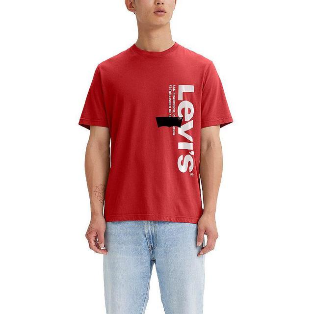 Mens Levis Relaxed-Fit Graphic Tee Red Product Image