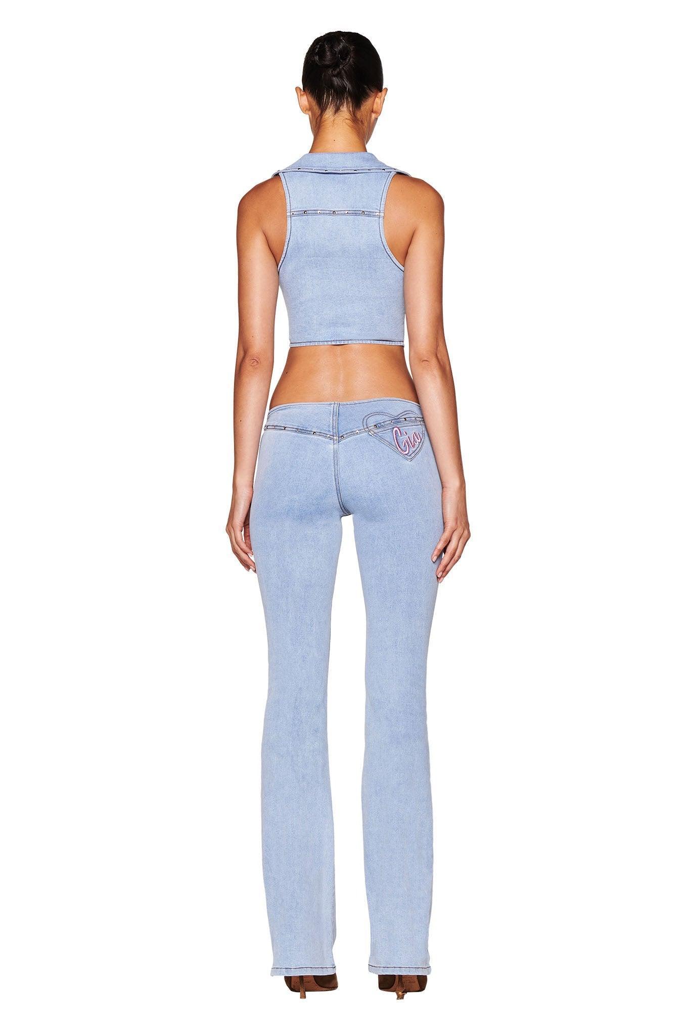 CARA TOP - BLUE : LIGHT WASH Product Image