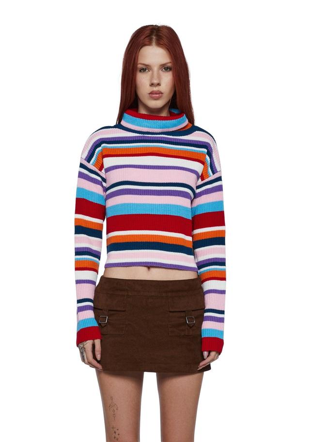 Delias Turtleneck Sweater-Multi Product Image