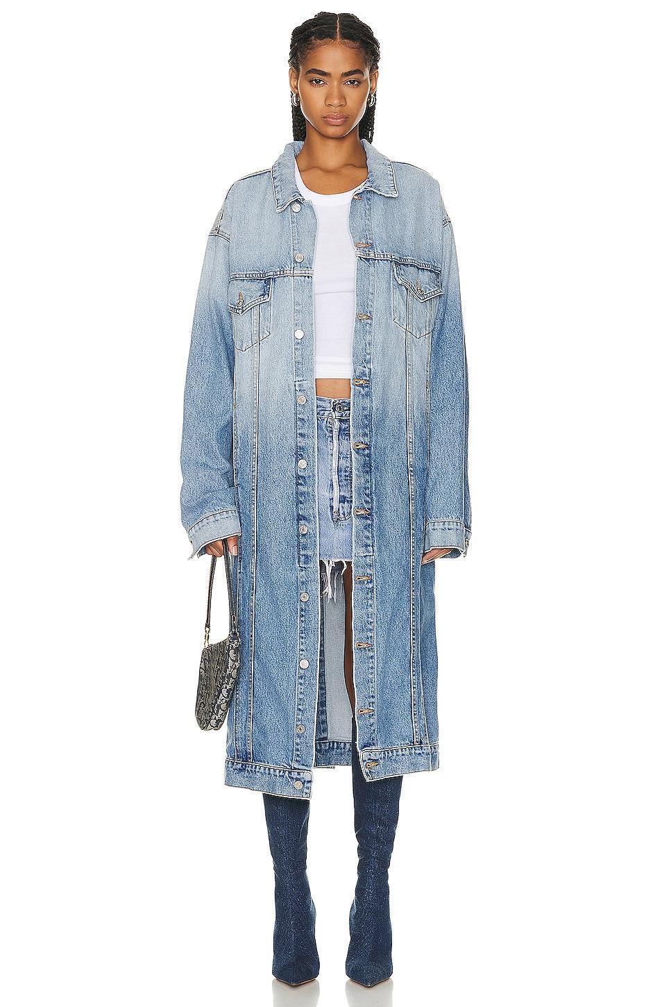 EB Denim Webster Trench in Blue. - size XS (also in L, M, S, XL) Product Image