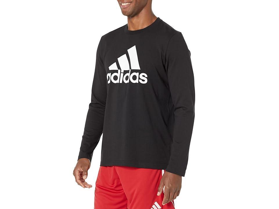 adidas Essentials Long Sleeve Tee Medium Grey Heather 2XL Mens Product Image